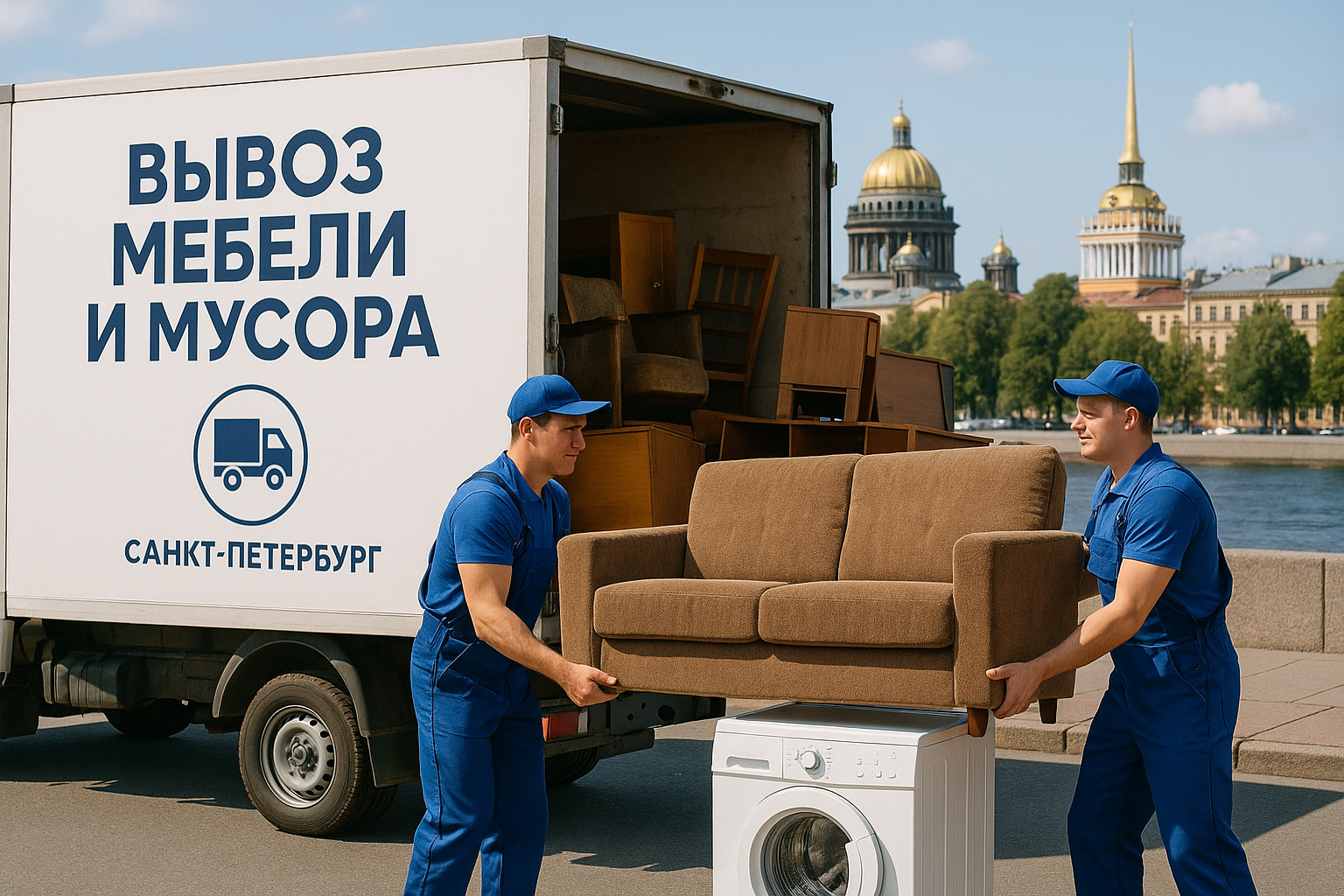 Вывоз мебели и бытового мусора в Санкт-Петербурге